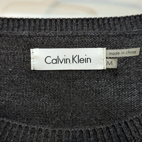 Calvin Klein Long Sleeve Black and White Striped Sweater Dress - Picture 4 of 6